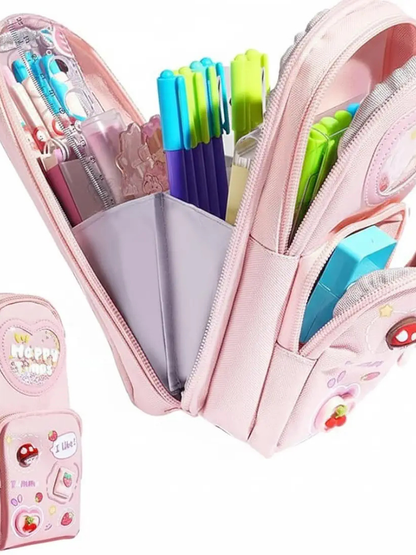 3 Zip Vertical Stationery Pouch