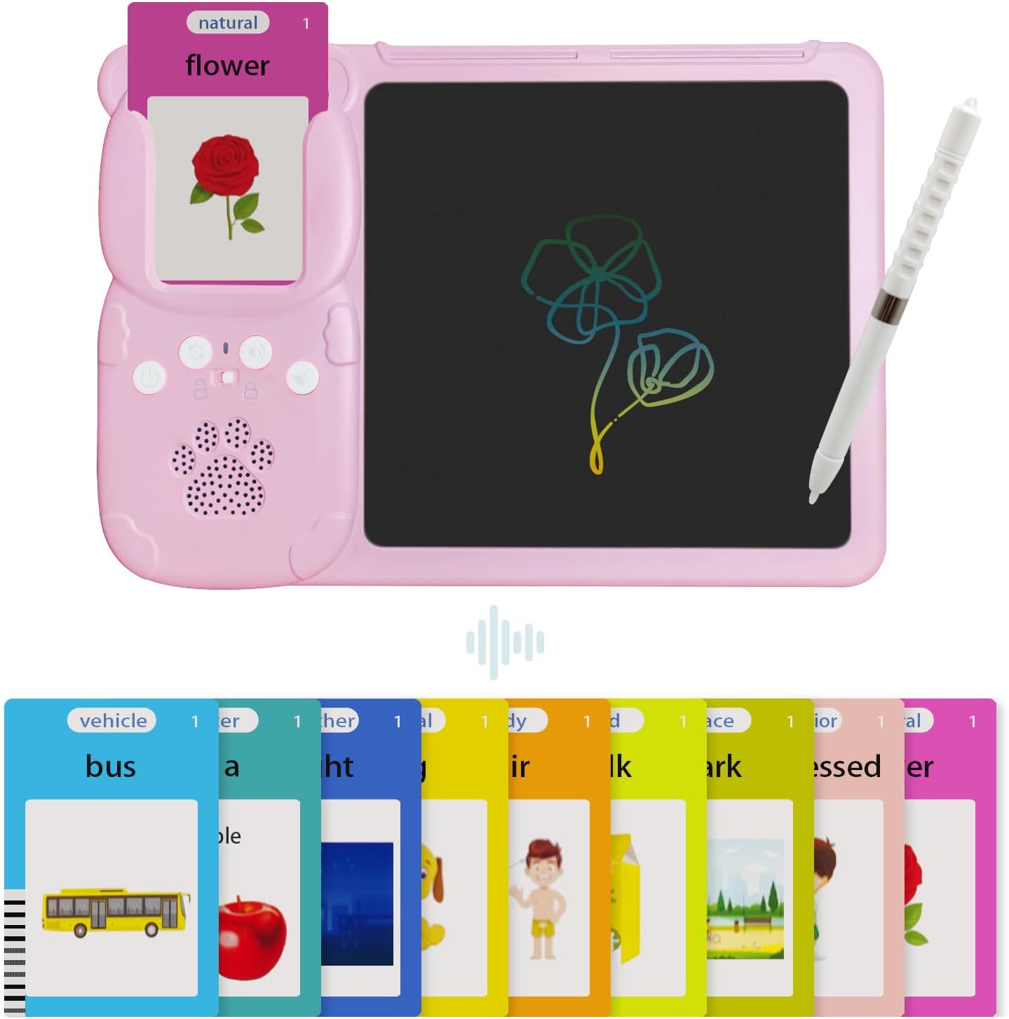 Talking Flash Cards LCD Writing Tablet