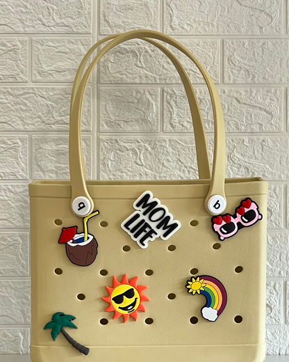 Mom Life - Big Silicone Beach Bag