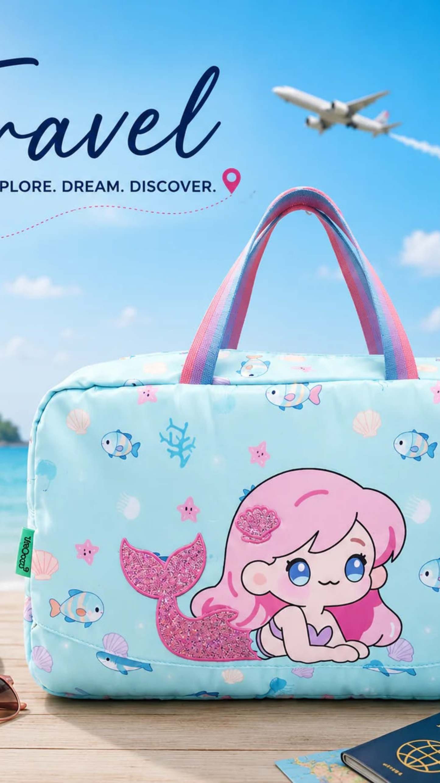 3D Lightweight Travel Duffel Bag For Kids