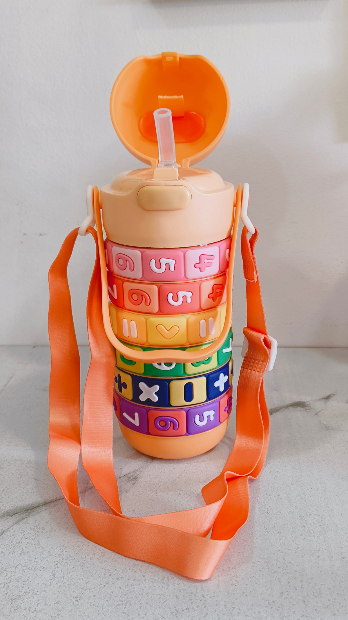 430ml Rotating Number Educationl Water Bottle