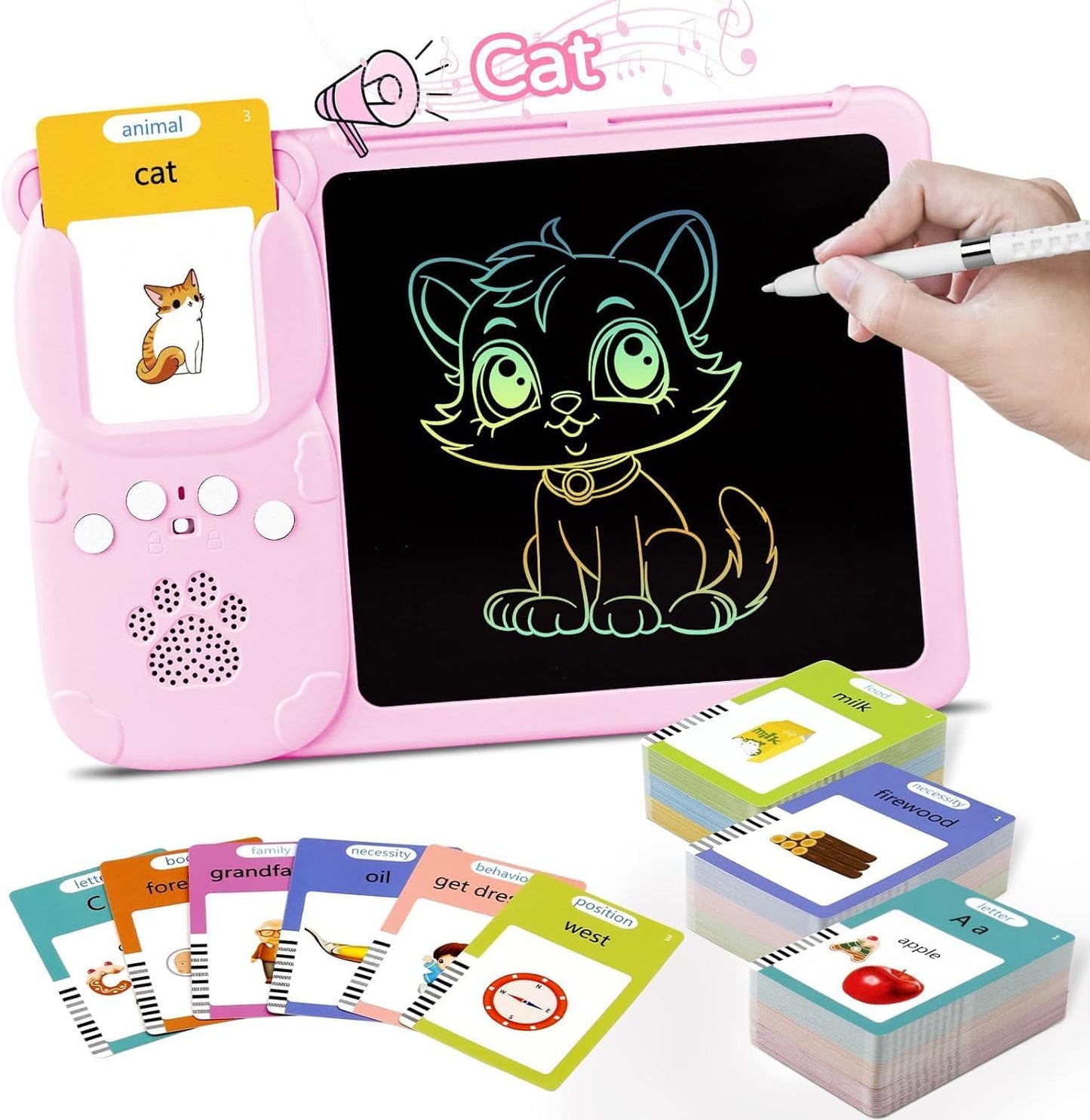 Talking Flash Cards LCD Writing Tablet