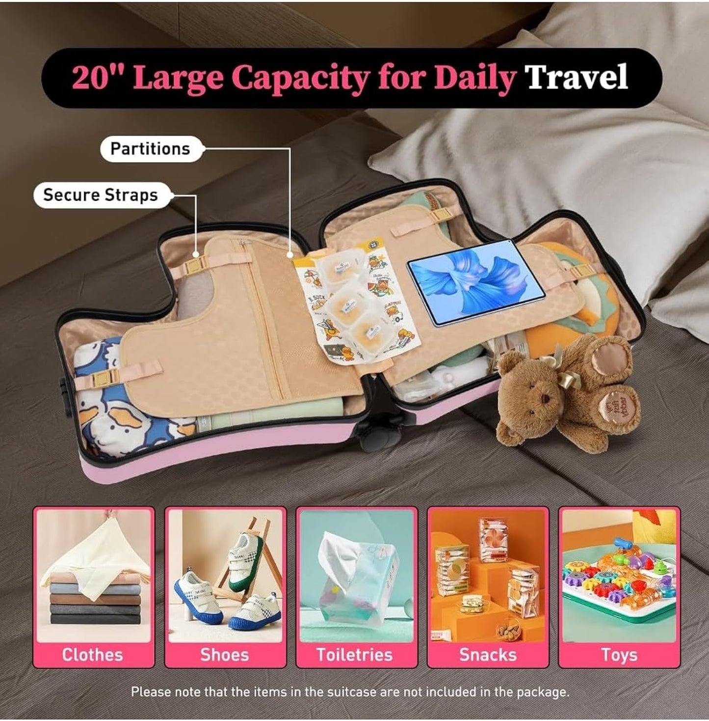 Unicorn Suitcase Trolley Bag With Scooter Ride
