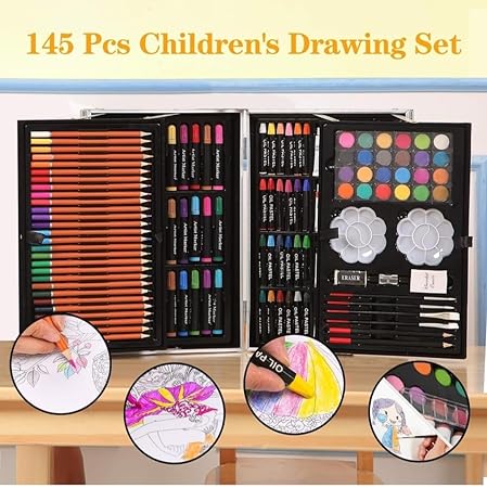 145Pc Jumbo Colouring Kit Briefcase
