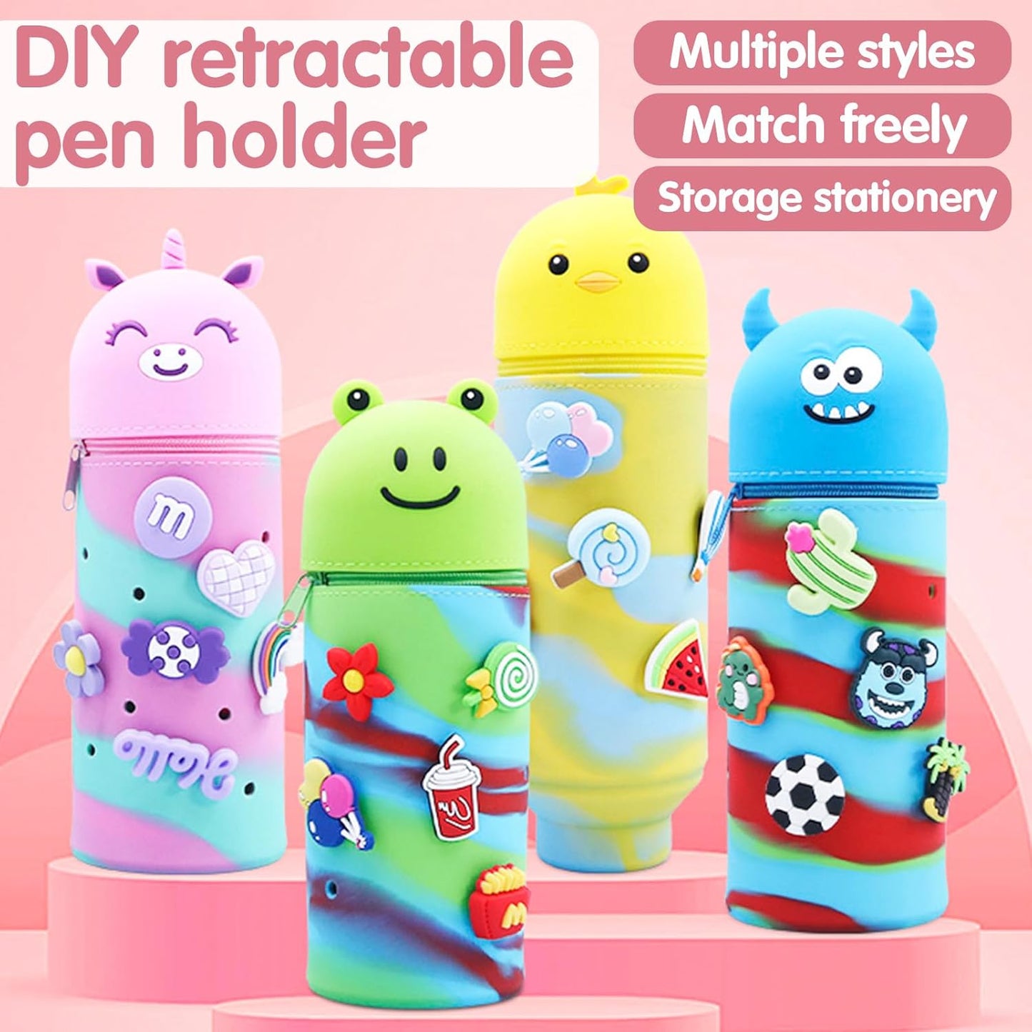 Cute Animal Silicone Pencil Pouch