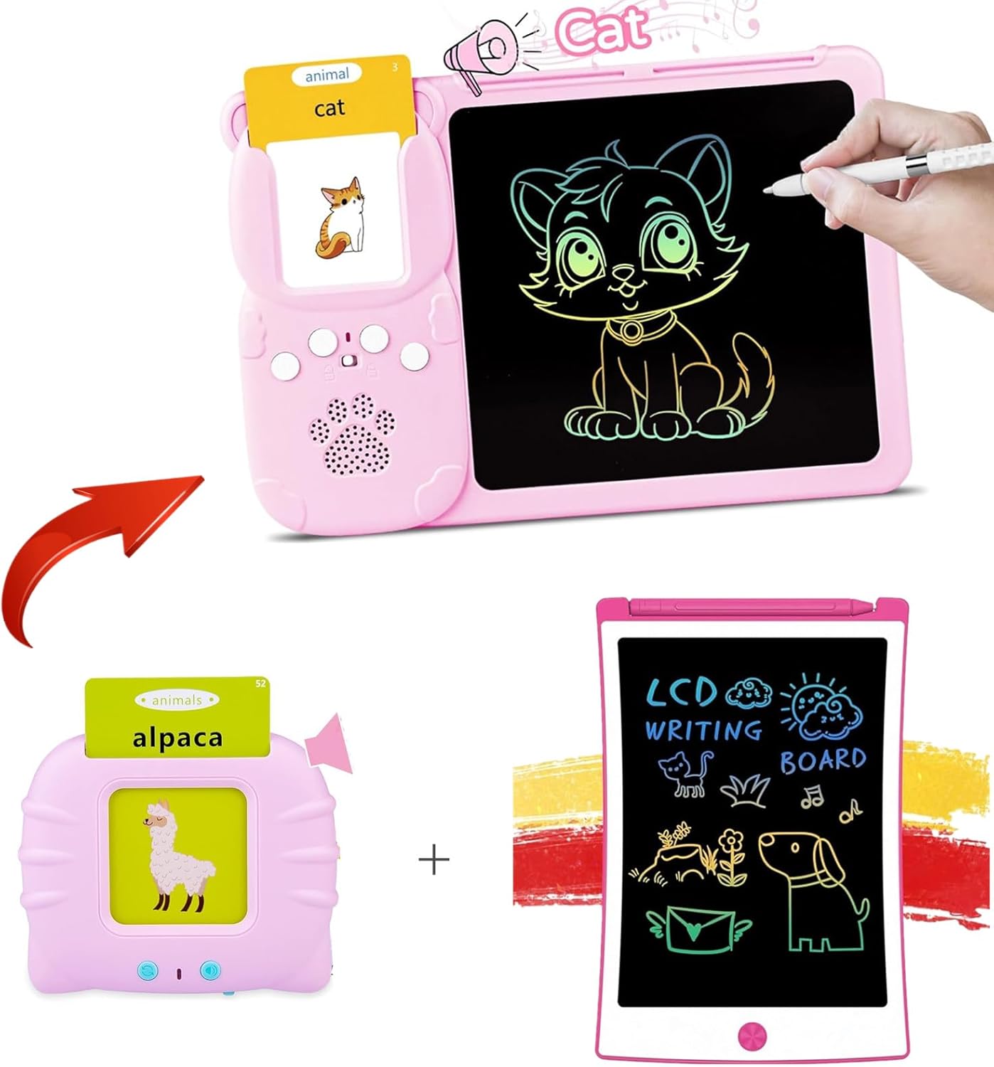 Talking Flash Cards LCD Writing Tablet