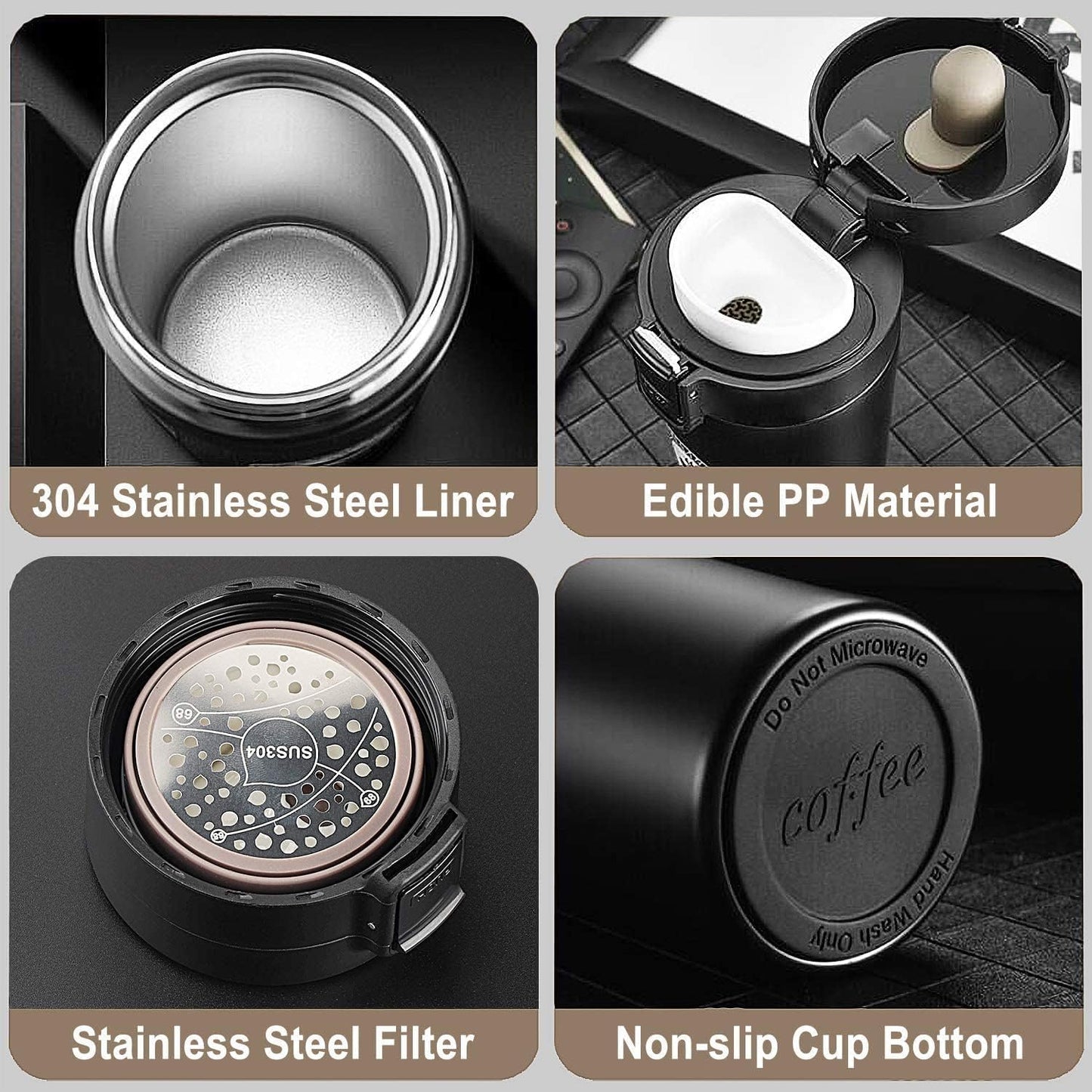 Vacuum Insulated Tea/Coffee Cup - 380ml