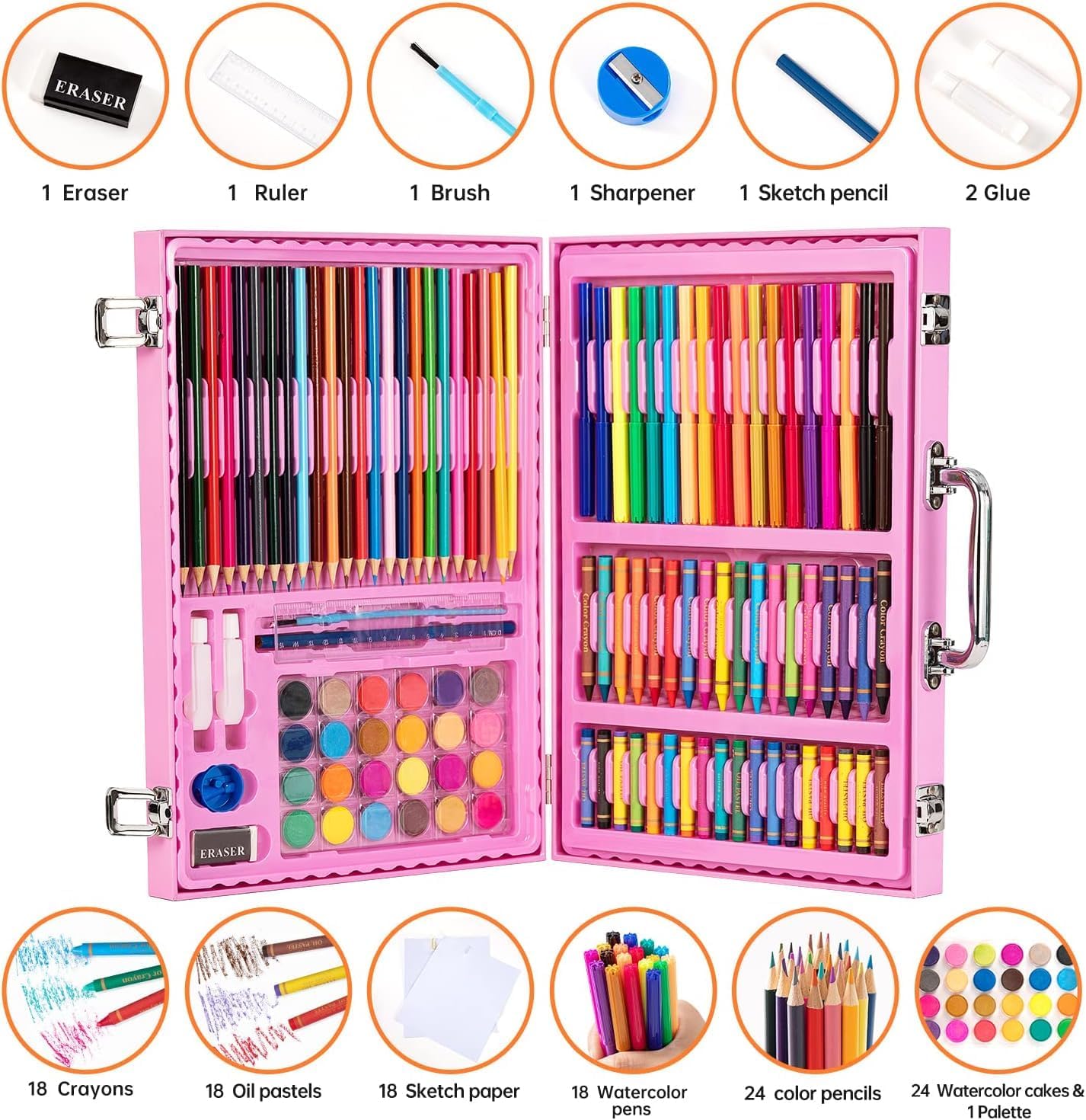 Colouring Kit Brifcase - 128Pc