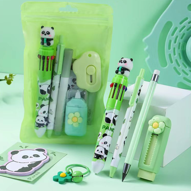 Premium Panda 6ps Stationery Set
