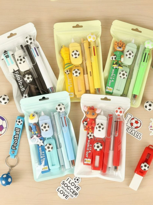 6ps Football Stationery Set