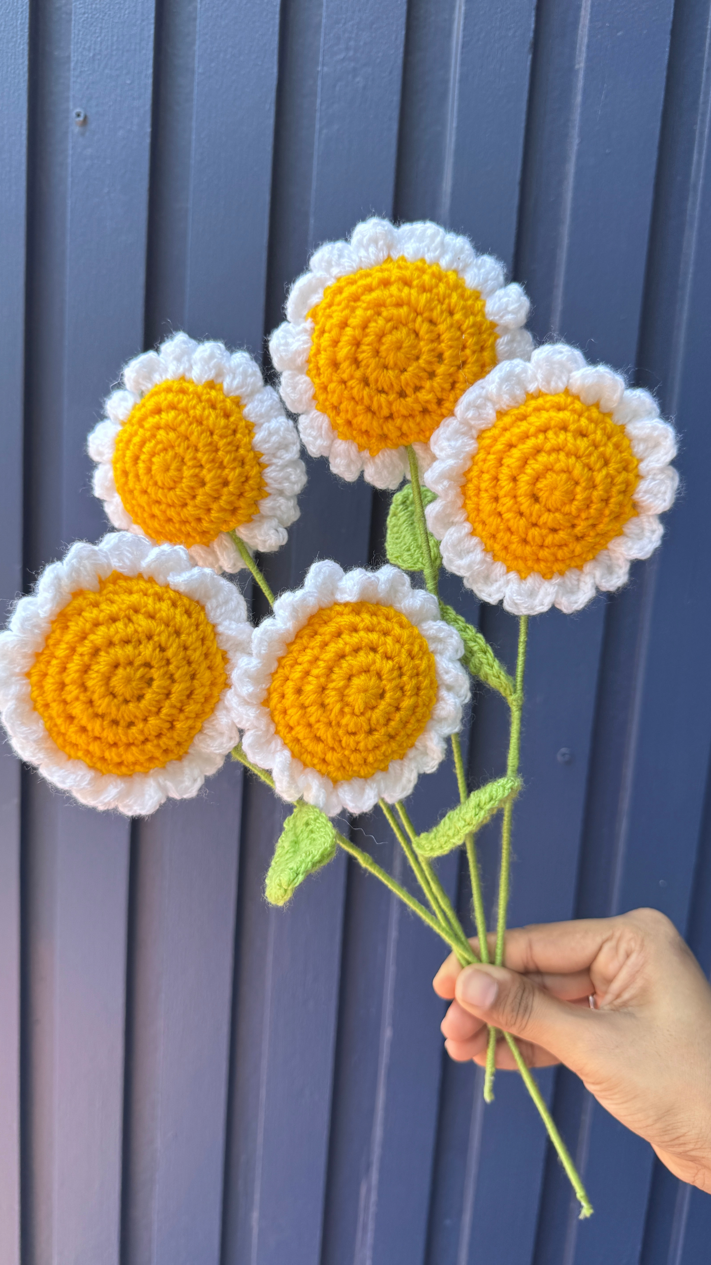12" Daisy Handcrafted Crochet Flower