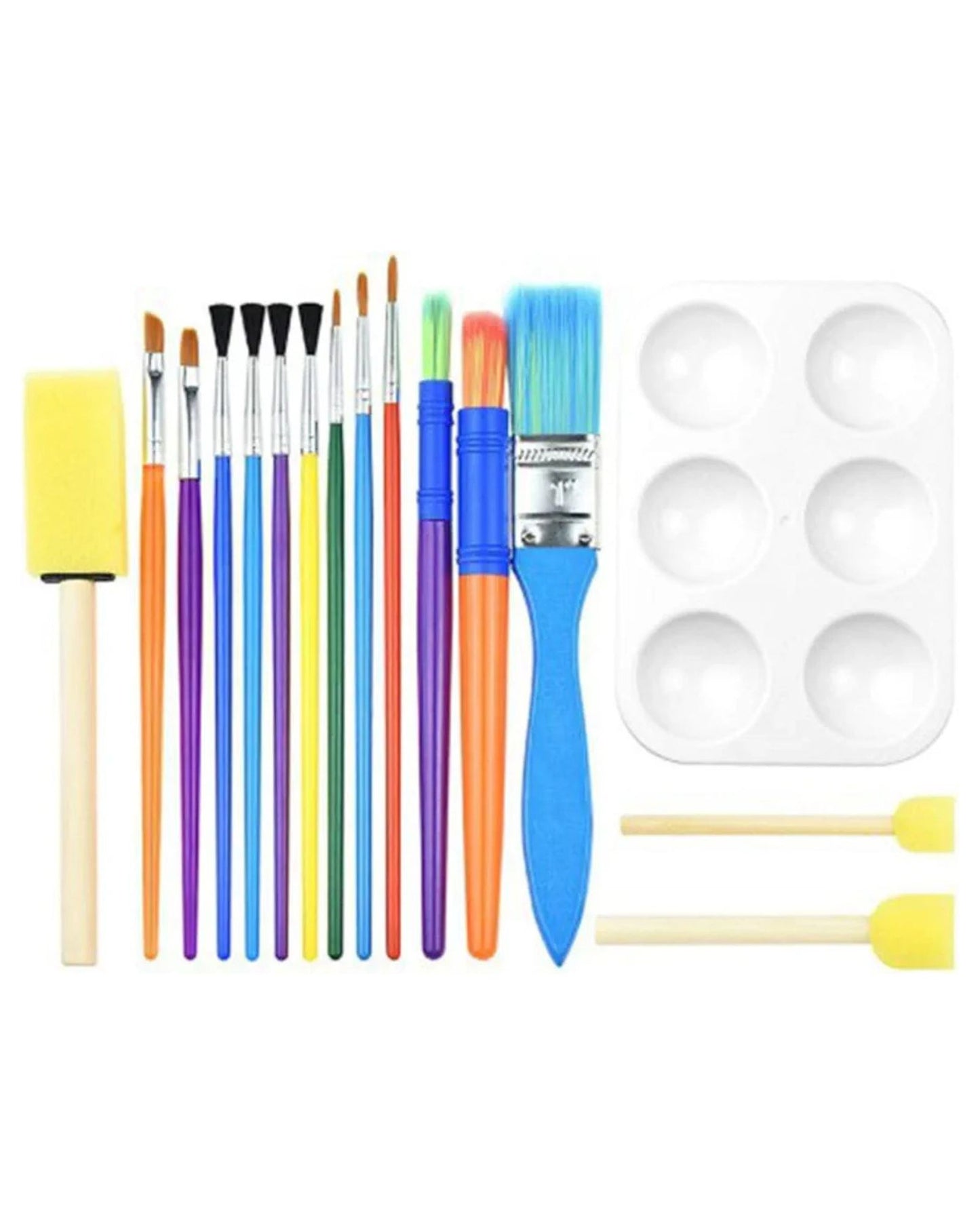 15Pcs Assorted Paint Brushes