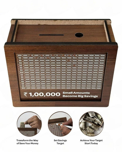 Wooden Money Saver Box - Large Size