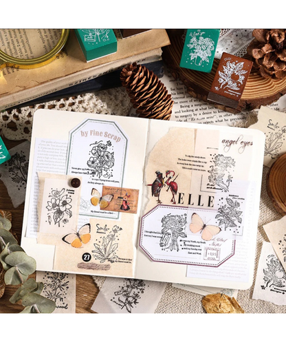 Vintage Wooden Stamp (8 Pcs)